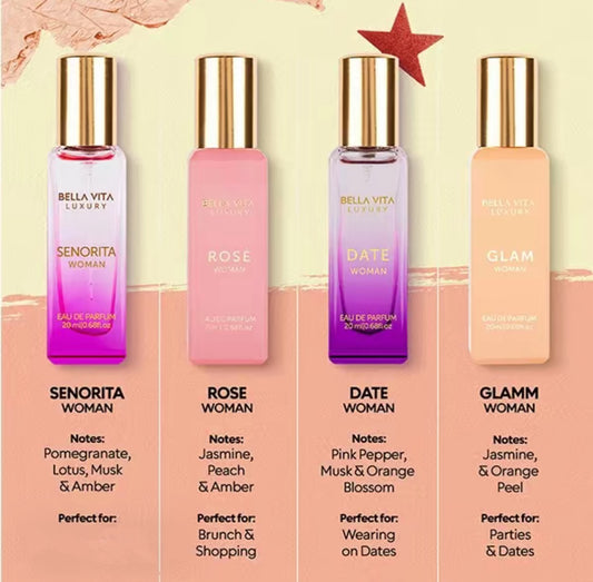 Bellavita Women's 4pc Perfume Set